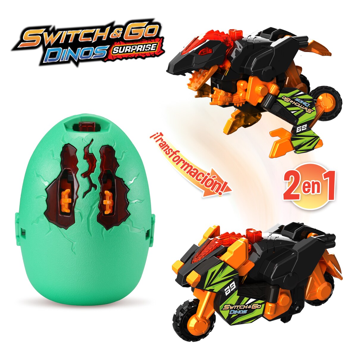 Huevo sorpresa Dinos Switch&Go Modelos surtidos Vtech 8