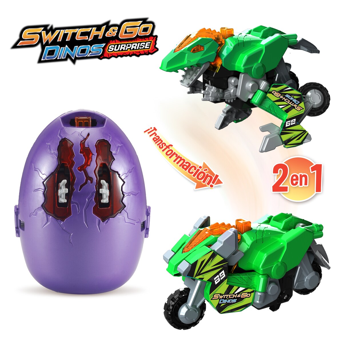 Huevo sorpresa Dinos Switch&Go Modelos surtidos Vtech 9
