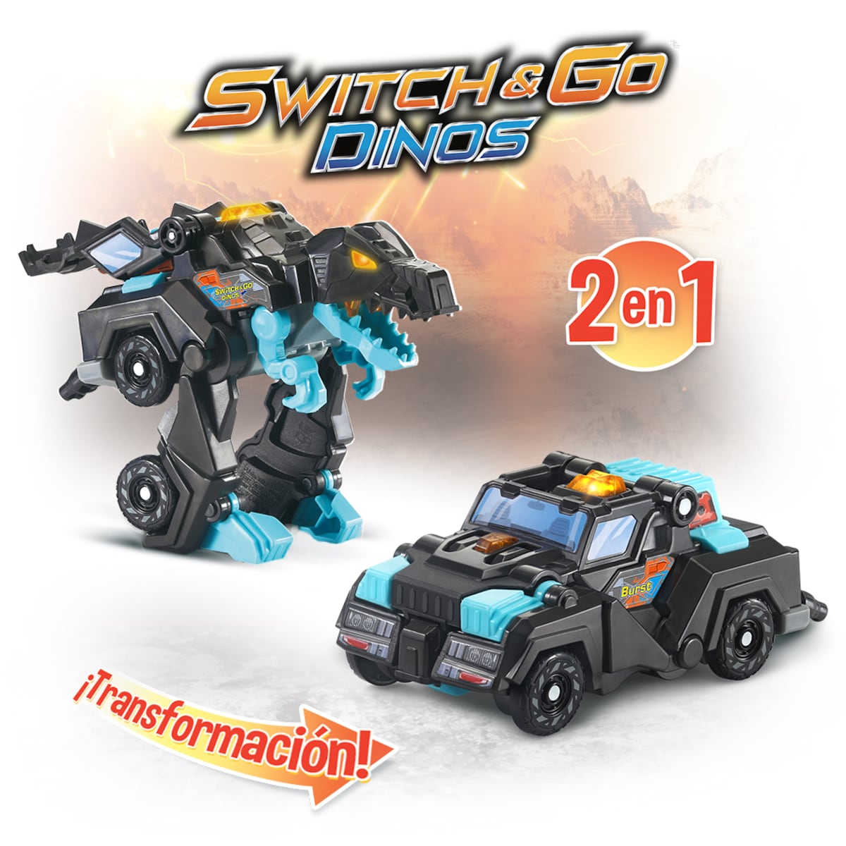 Coche Aventura T-Rex Tango OneClick Switch&Go Vtech 4