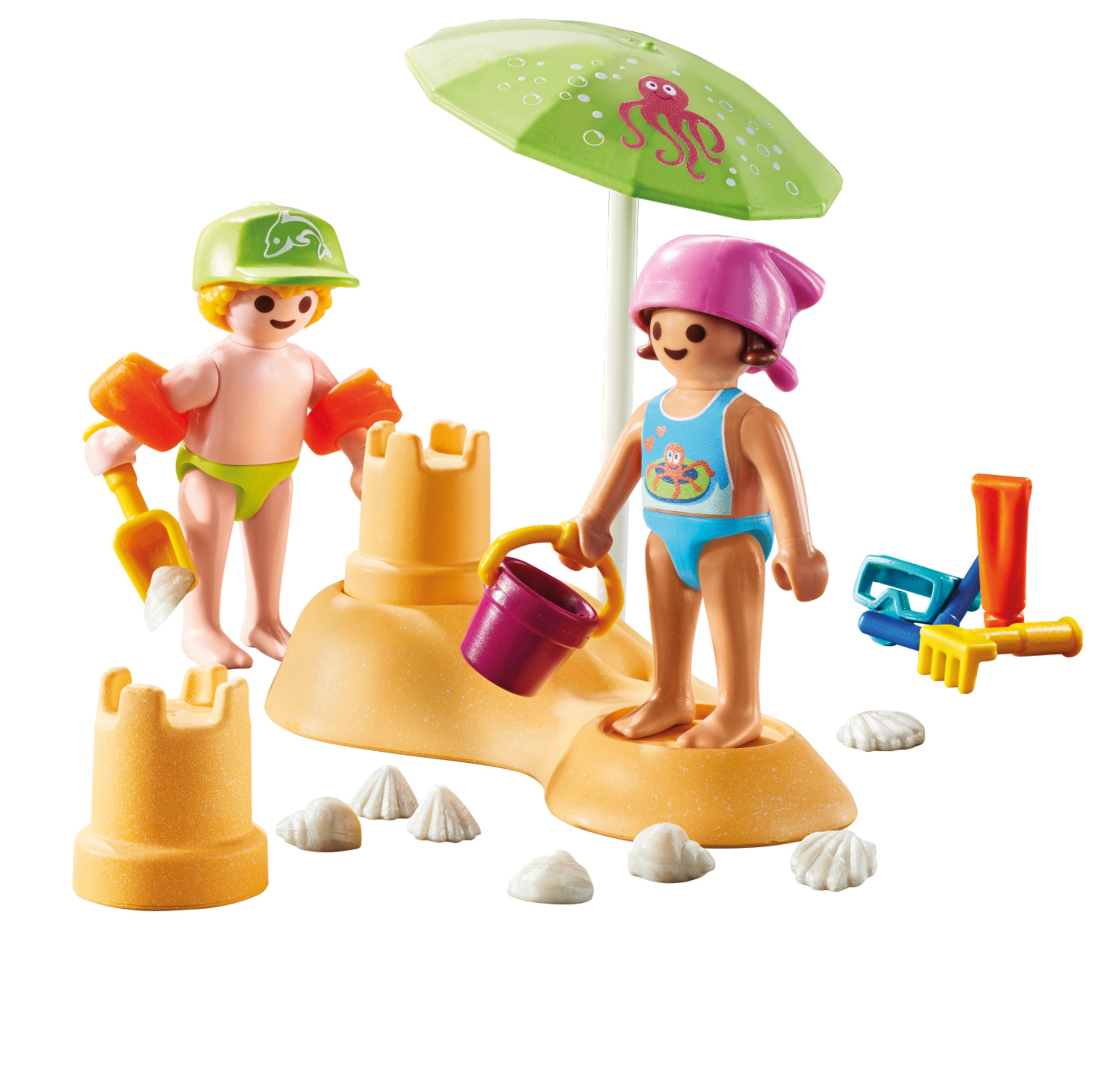 Crianças com castelo de areia Playmobil 2