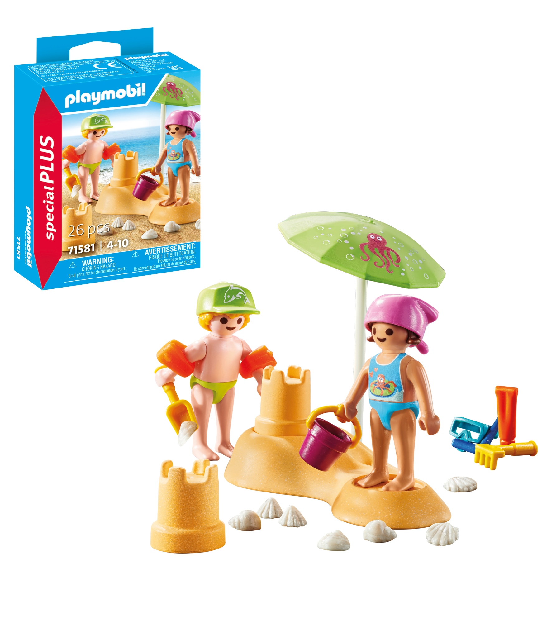 Crianças com castelo de areia Playmobil 3