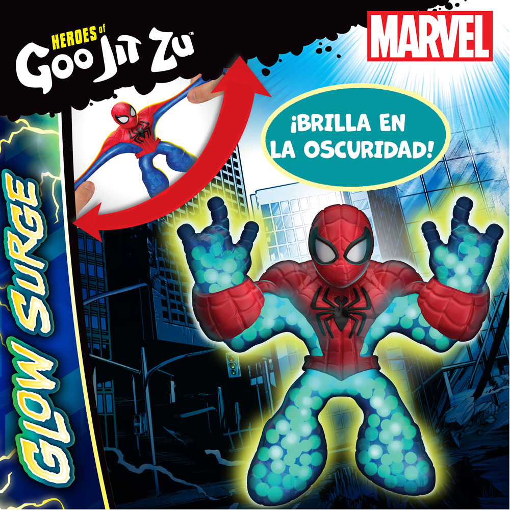 Figura Glow Surge Spiderman Marvel Goo Jit Zu 2