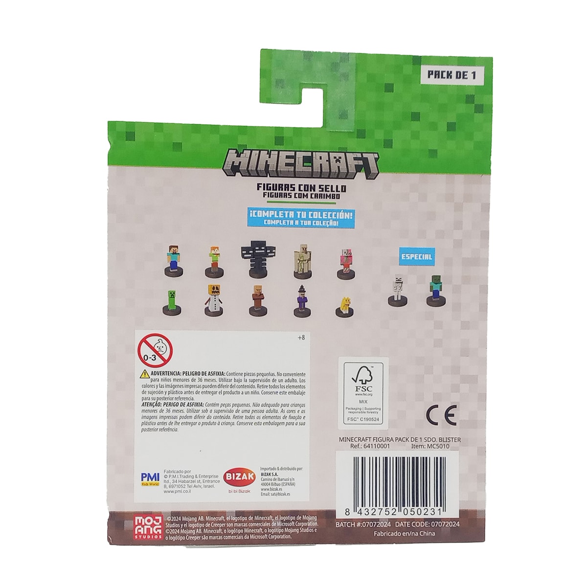 Minecraft, pack de una figura de 5 cm surtidos. 19