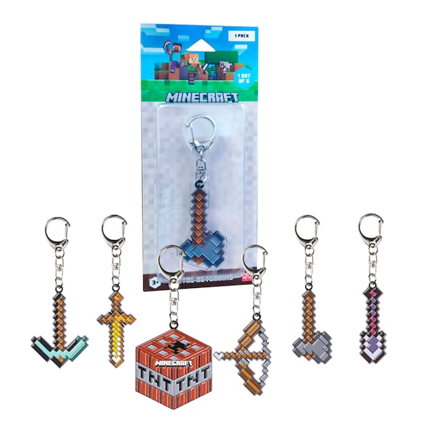 Pack de un llavero de metal de Minecraft