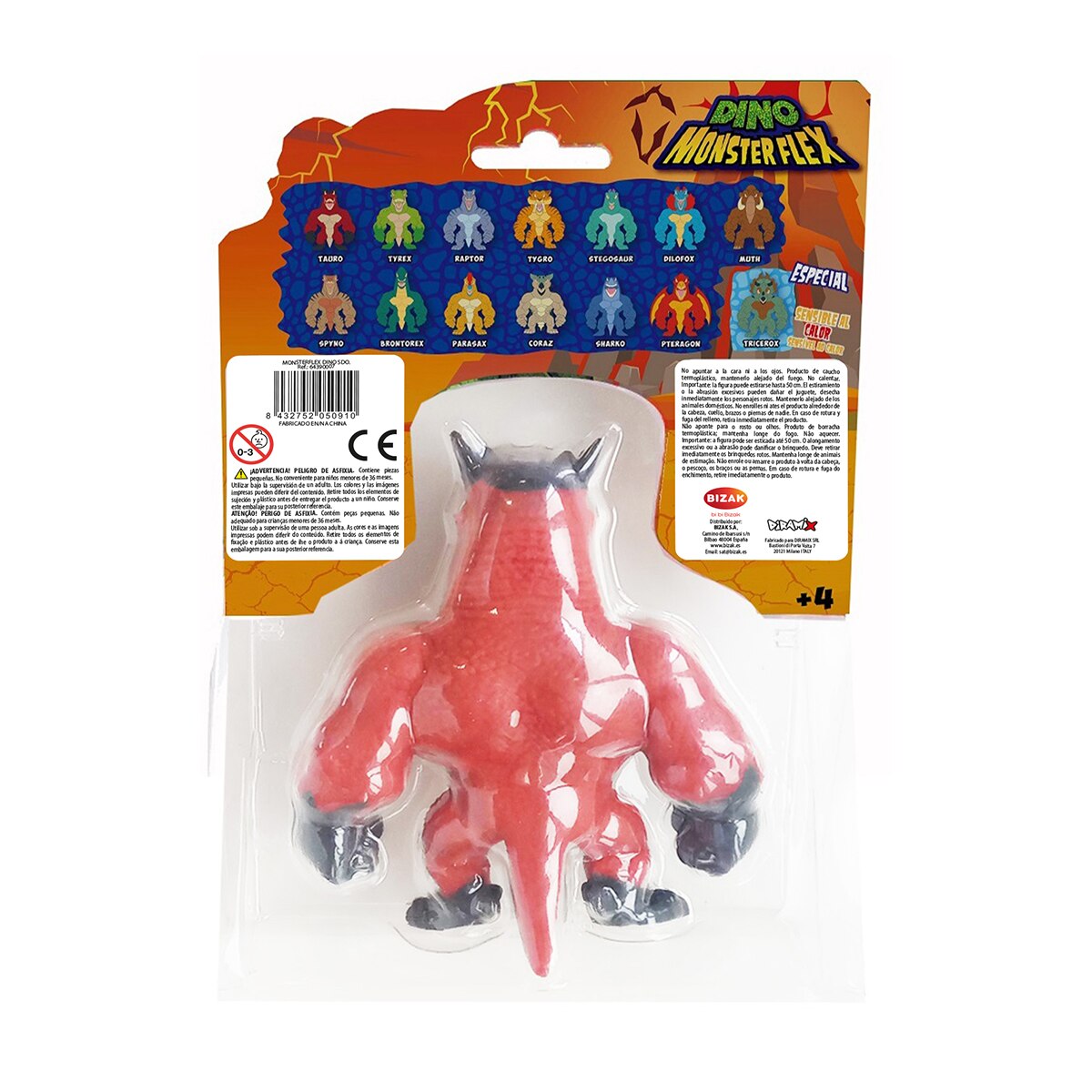 Monsterflex Dino, muñeco strech de dinosaurios para estirar y retorcer, 14 modelos par coleccionar. 28