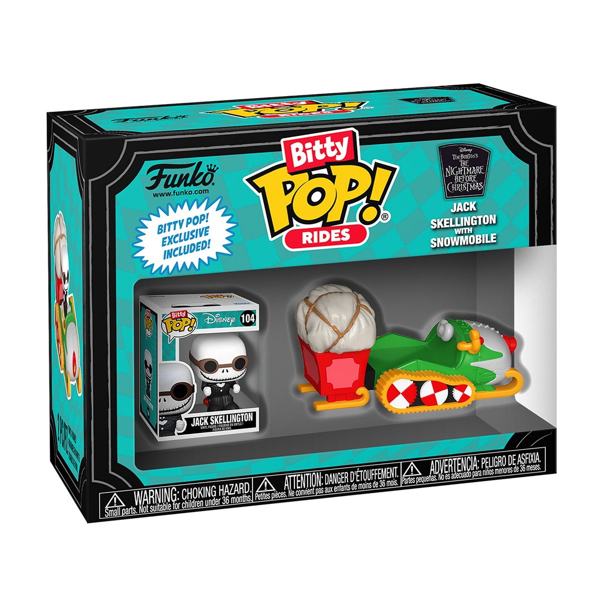 Funko - Funko Bitty POP Ride Pesadilla Antes de Navidad Jack en Trineo Disney.