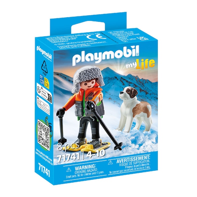 Senderista con san Bernardo Playmobil