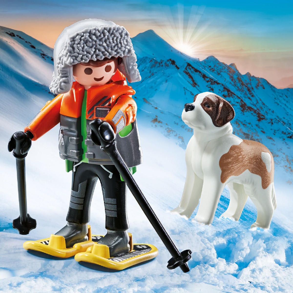 Senderista con san Bernardo Playmobil 3