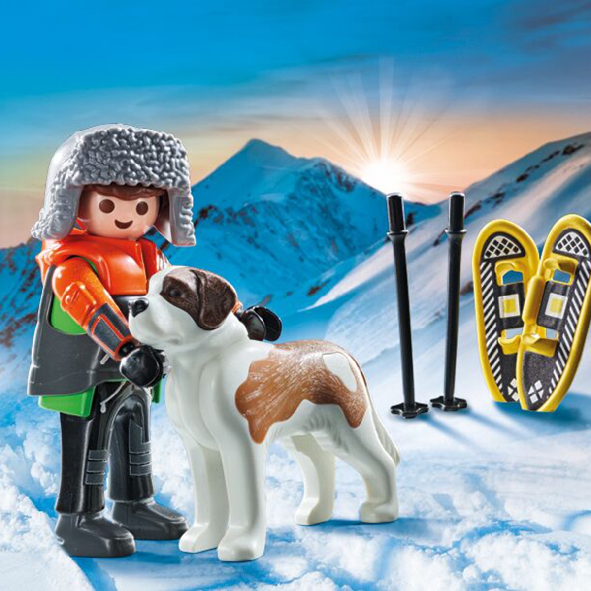 Senderista con san Bernardo Playmobil 4