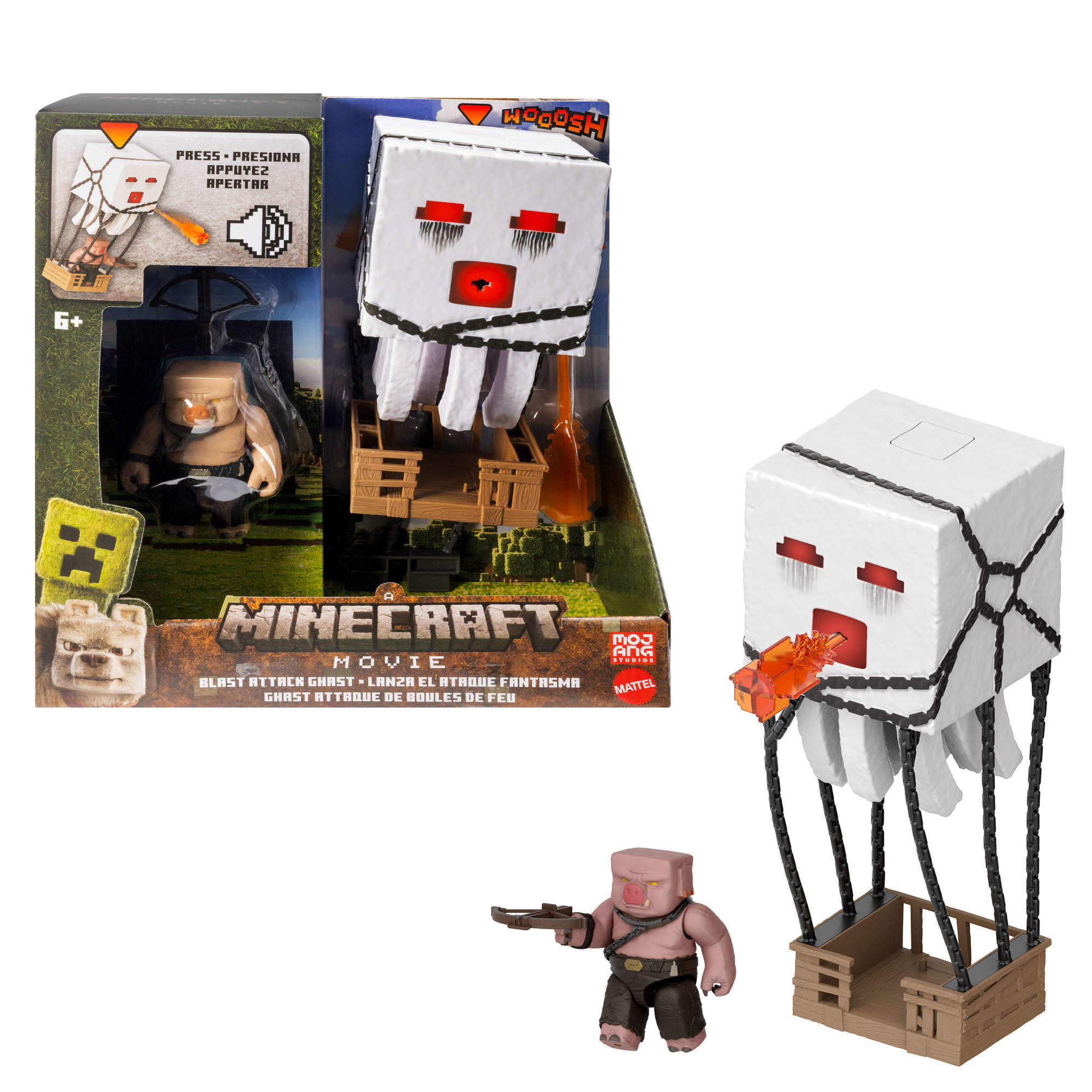 Minecraft Movie Ghast de Ataque com Projéteis 3