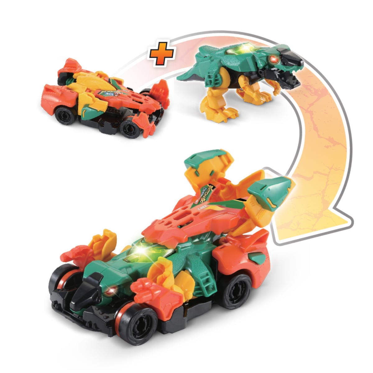 Figura convertible 2 en 1 Dinosaurio transformable en vehículo Vtech modelos surtidos 2