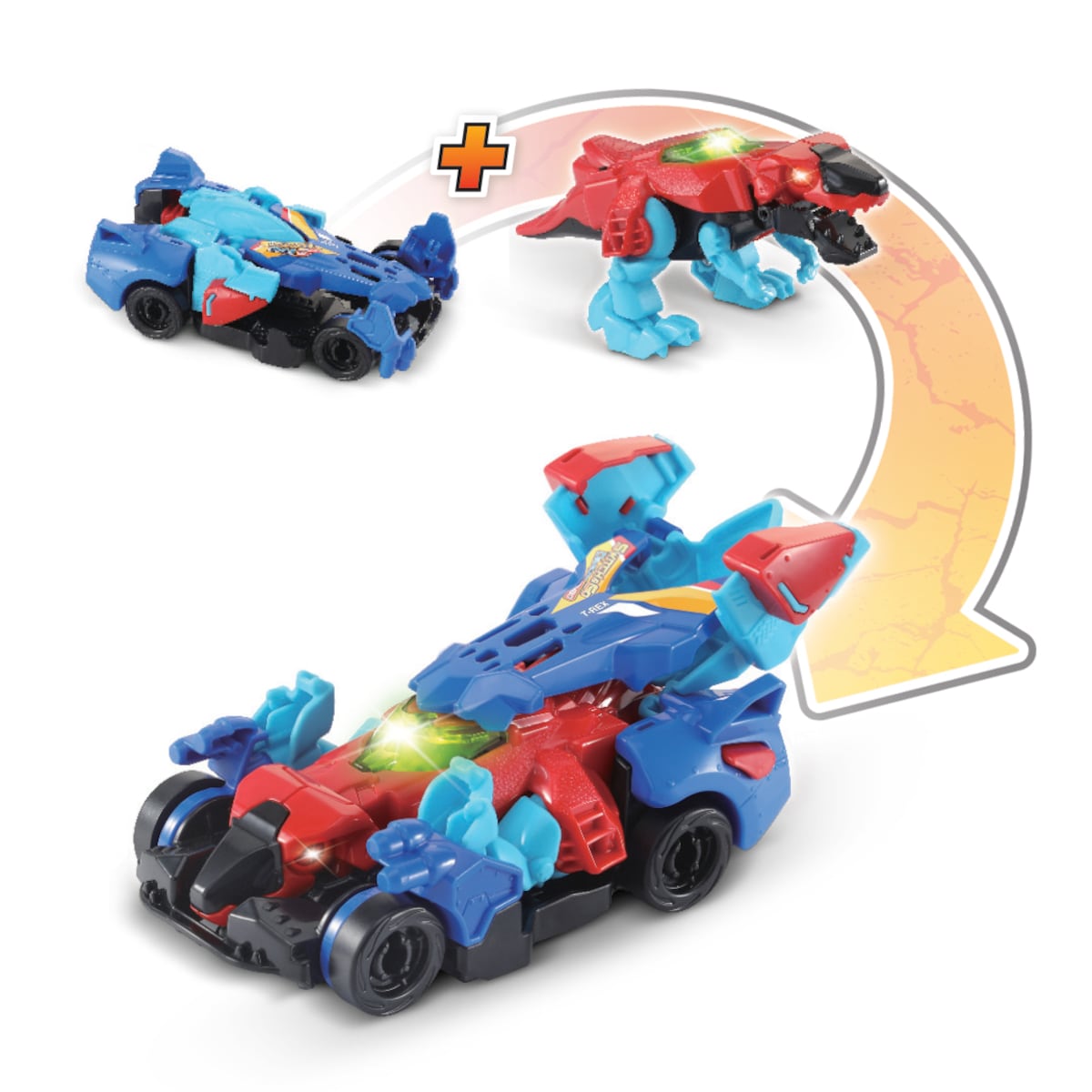 Figura convertible 2 en 1 Dinosaurio transformable en vehículo Vtech modelos surtidos 3