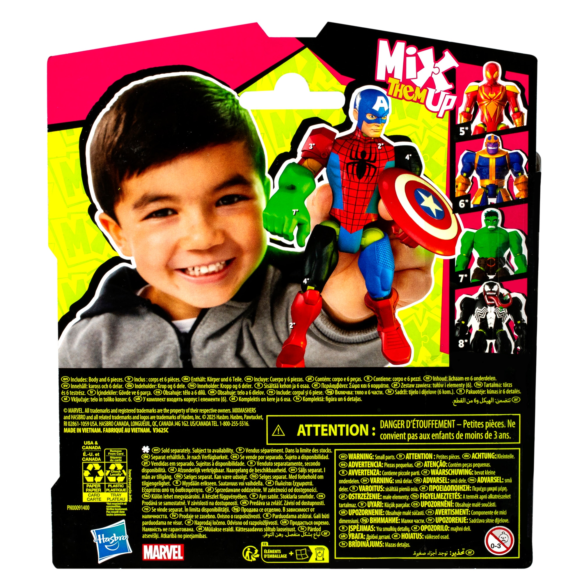 Figura de acción Mixmashers Marvel Hasbro modelos surtidos 9