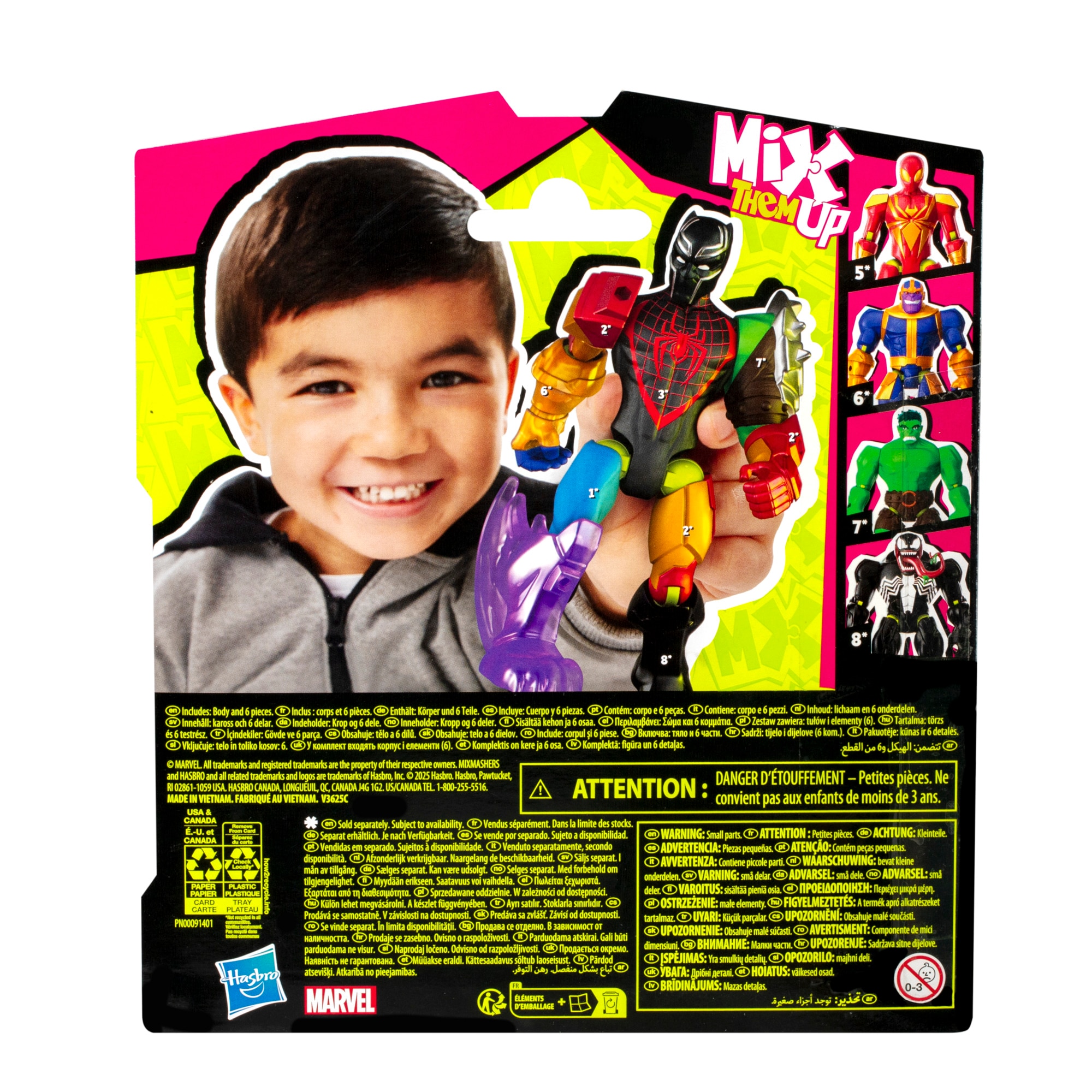 Figura de acción Mixmashers Marvel Hasbro modelos surtidos 14