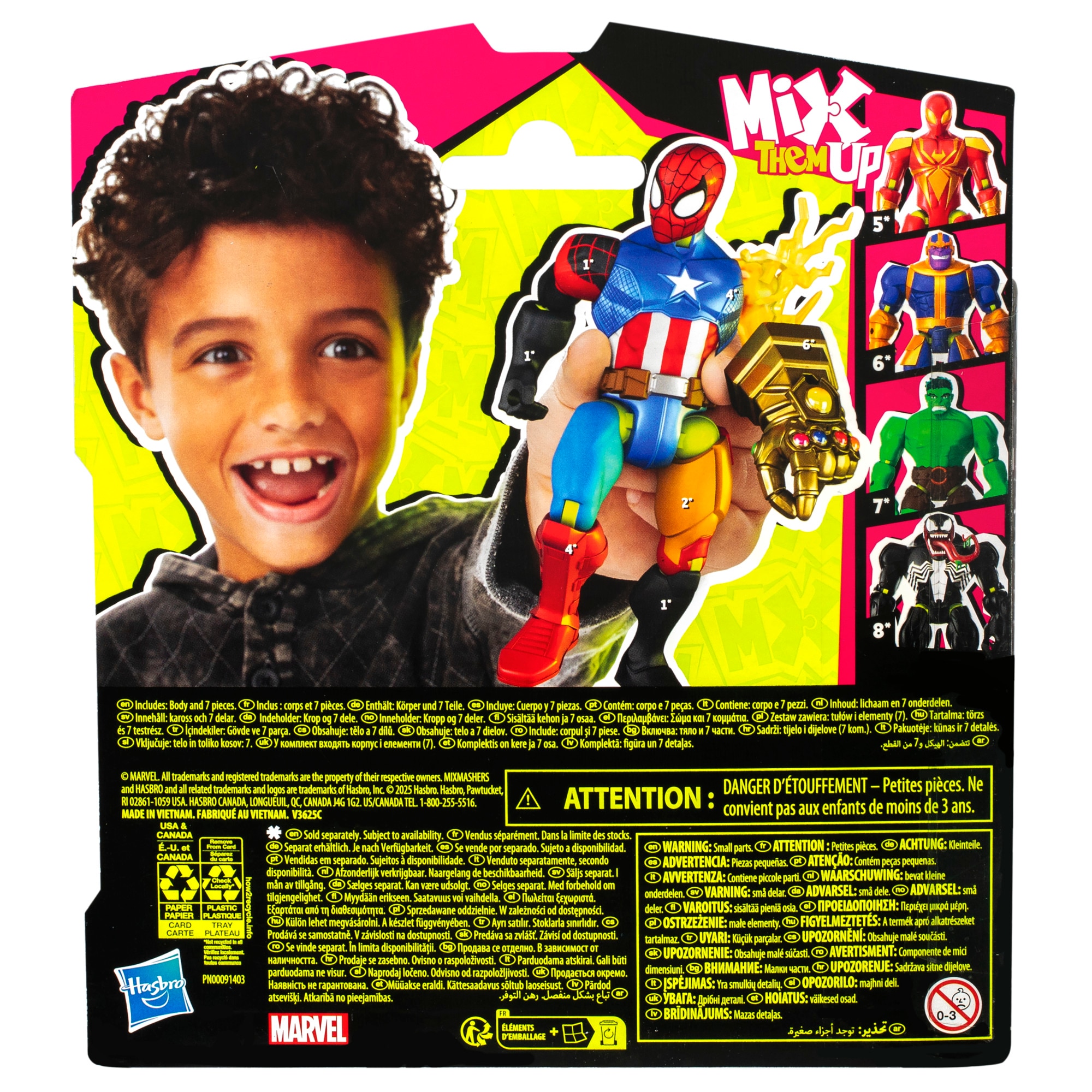 Figura de acción Mixmashers Spider-Man Marvel Hasbro modelos surtidos 2