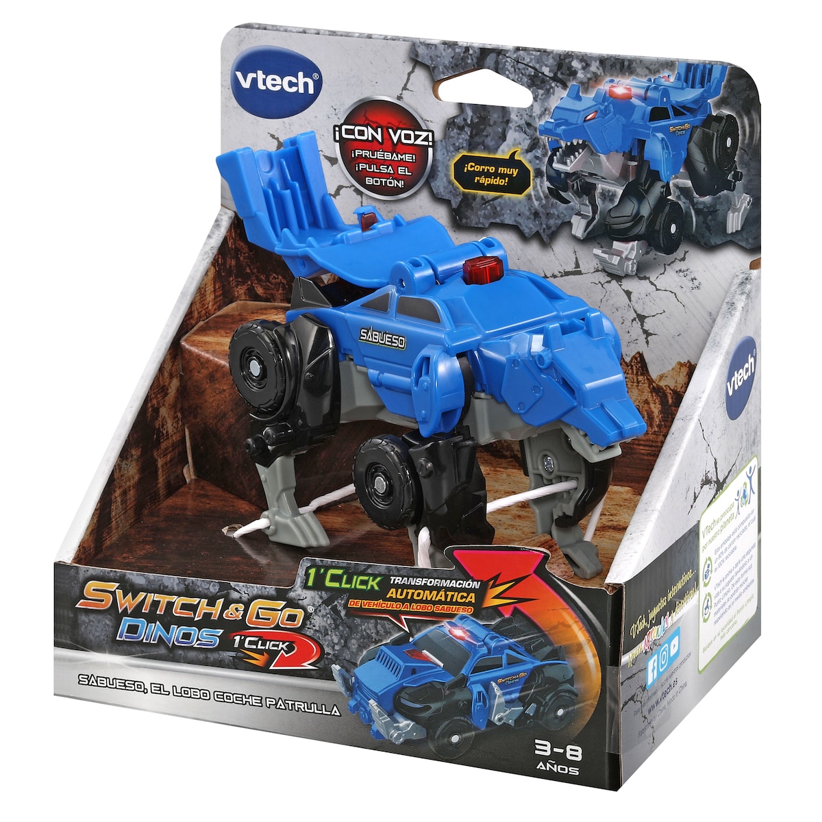 Figura convertible Superdino Switch&Go Vtech modelos surtidos 3
