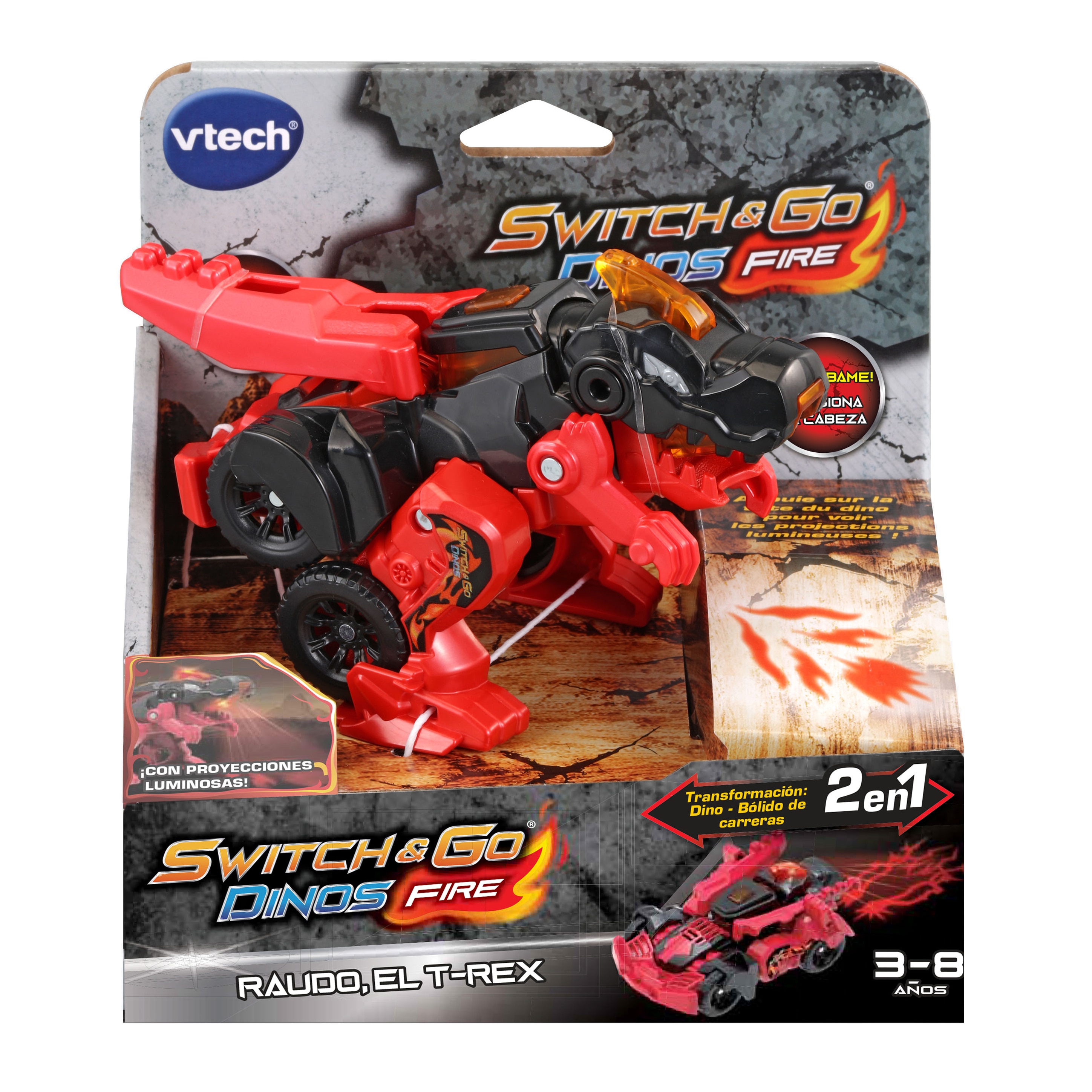 Figura convertible Superdino Switch&Go Vtech modelos surtidos 10