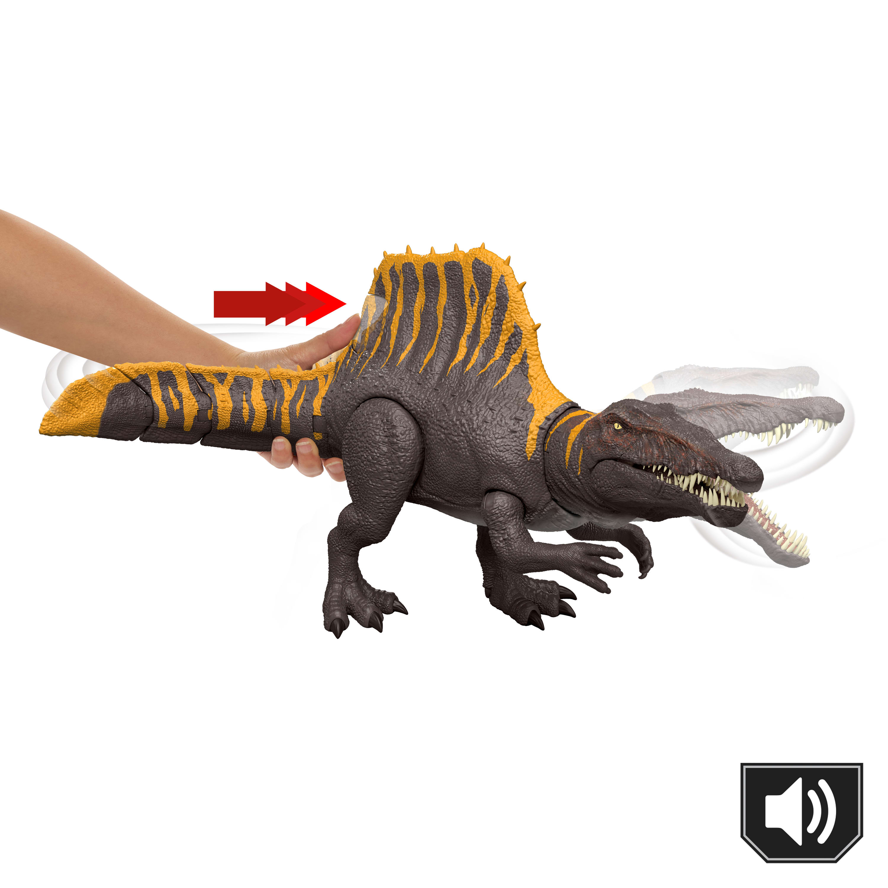 Dinosaurio de juguete Spinosaurus Jurassic World Mattel 3