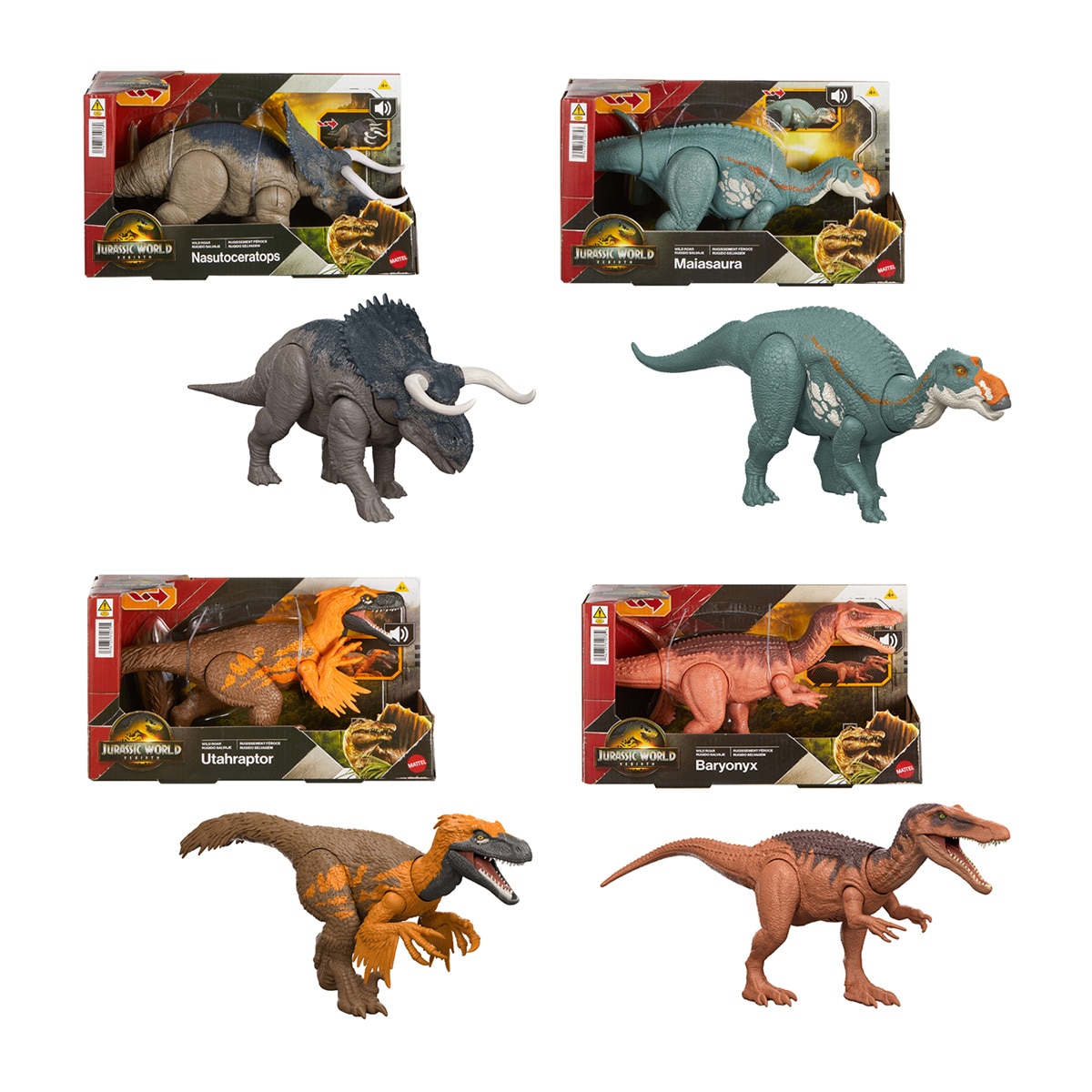 Imagen 0 de Figura Wild Roar Jurassic World Mattel modelos surtidos