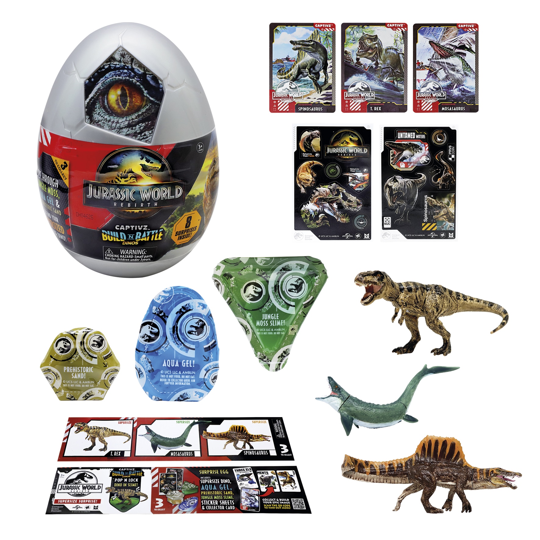 Huevo sorpresa Rebirth Captivz Jurassic Worls modelos surtidos 3