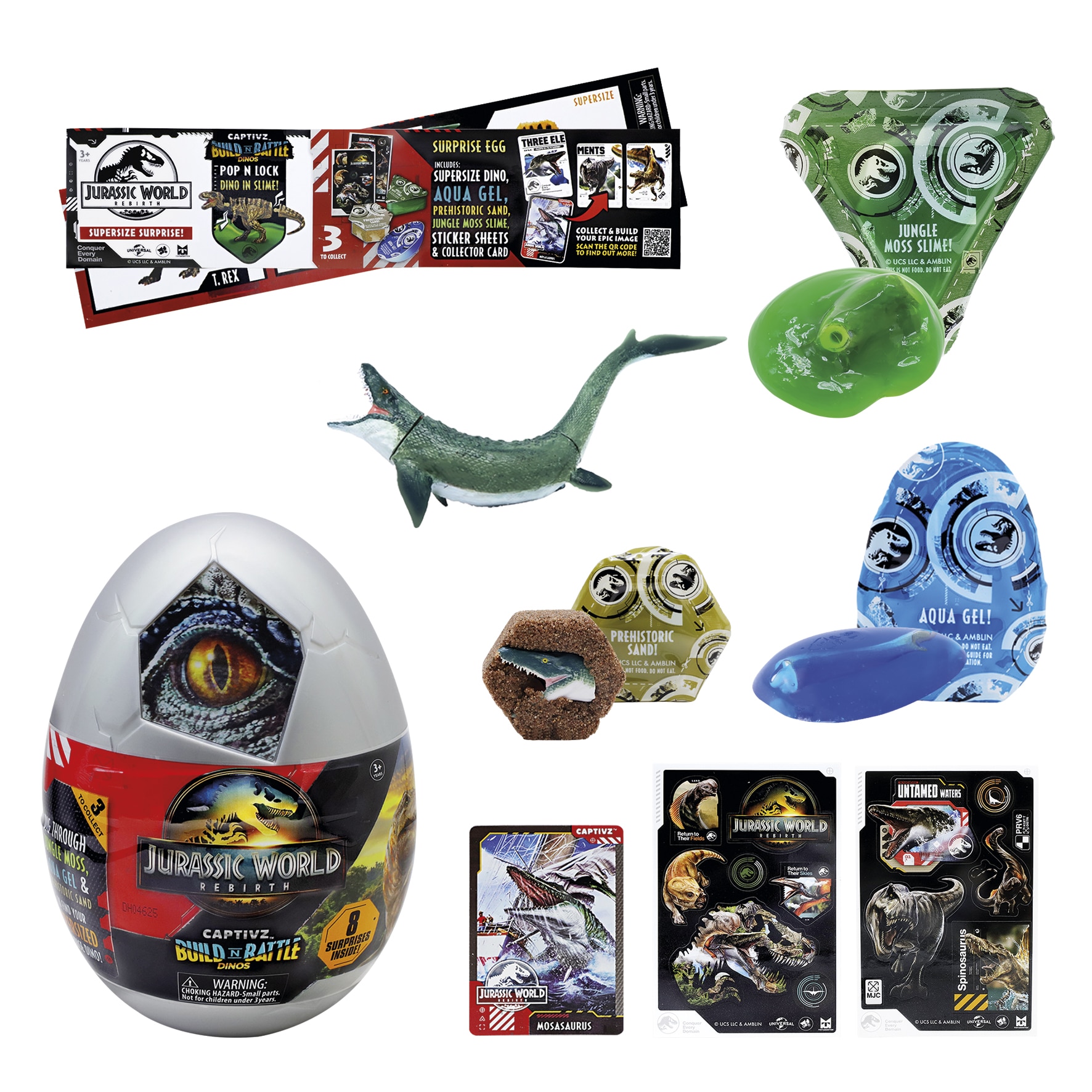 Huevo sorpresa Rebirth Captivz Jurassic Worls modelos surtidos 4