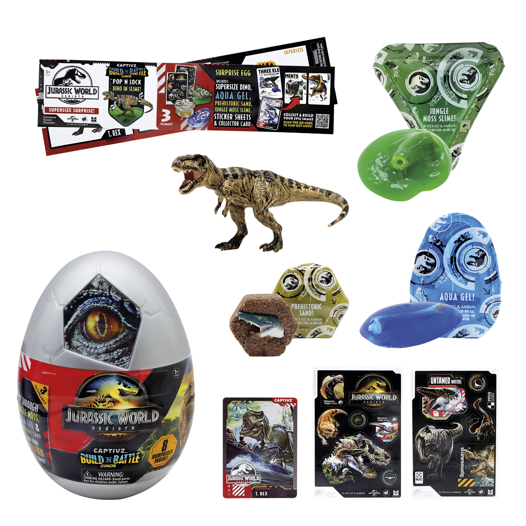 Huevo sorpresa Rebirth Captivz Jurassic Worls modelos surtidos 6