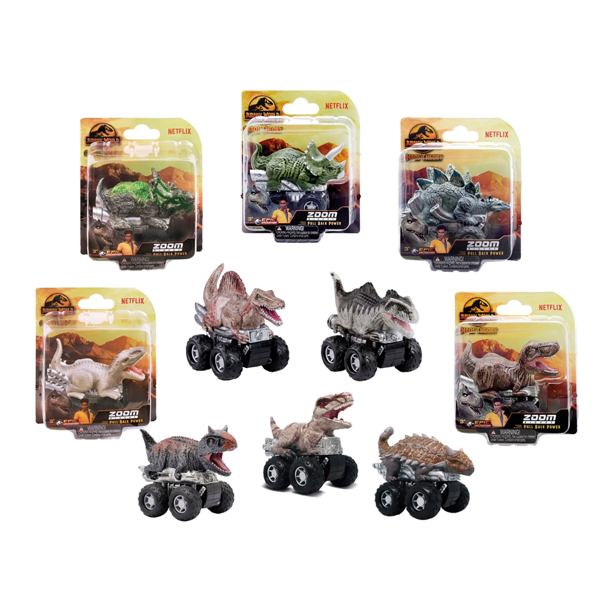 Imagen 0 de Blister Figura Chaos Theory Zoom Rider  Jurassic World modelos surtidos