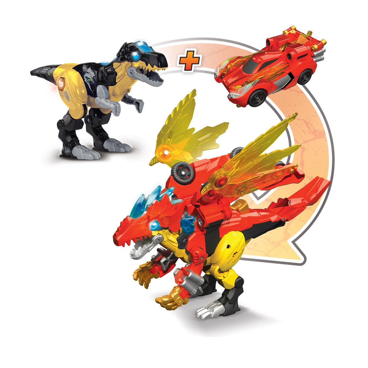 Switch&Go Dinos 2 en 1 DragoRex Dinocar Vtech 1