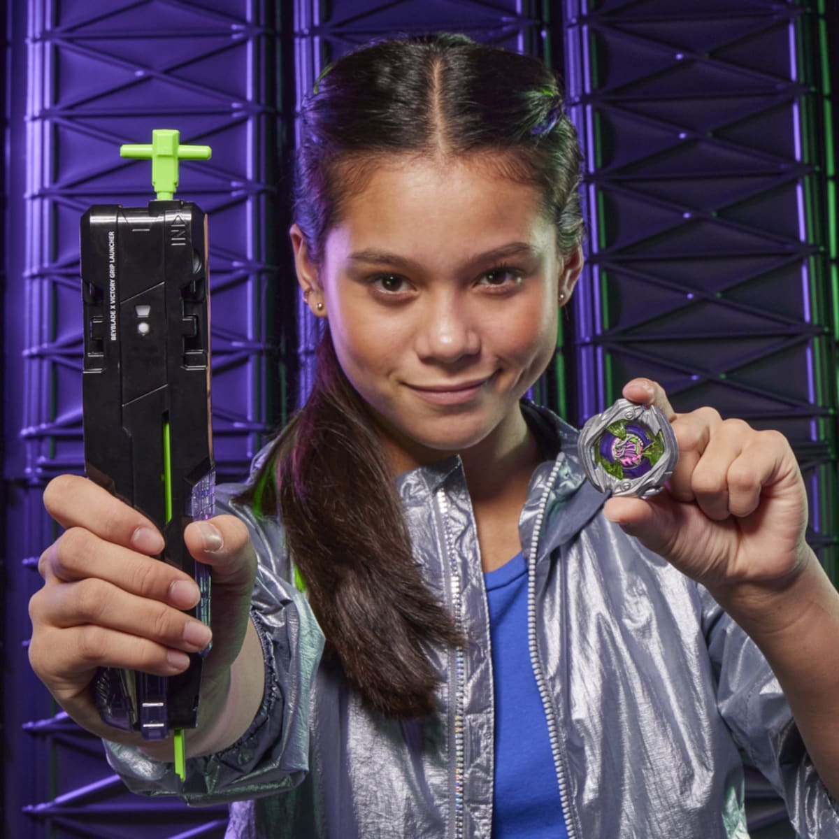 Beyblade X Set de Lançador Victory Grip com Saber Samurai 2-70L 5