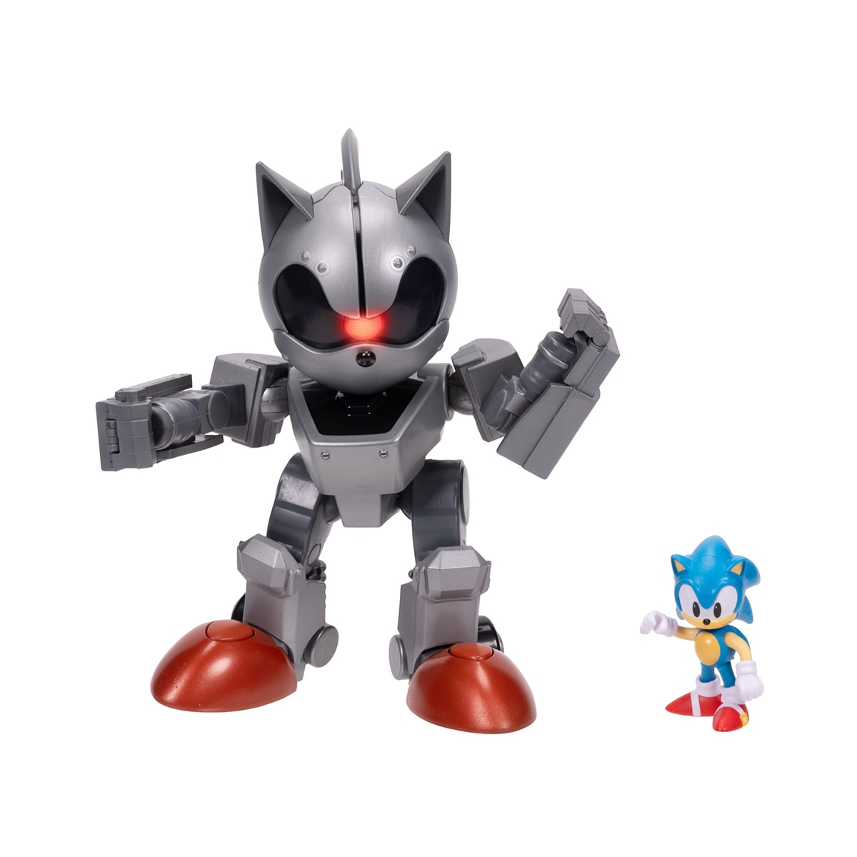 Figura Mecha Sonic 20 cm con luces y mochila propulsora. Incluye figura Sonic 6 cm. Licencia Sonic. Jakks Pacific 2