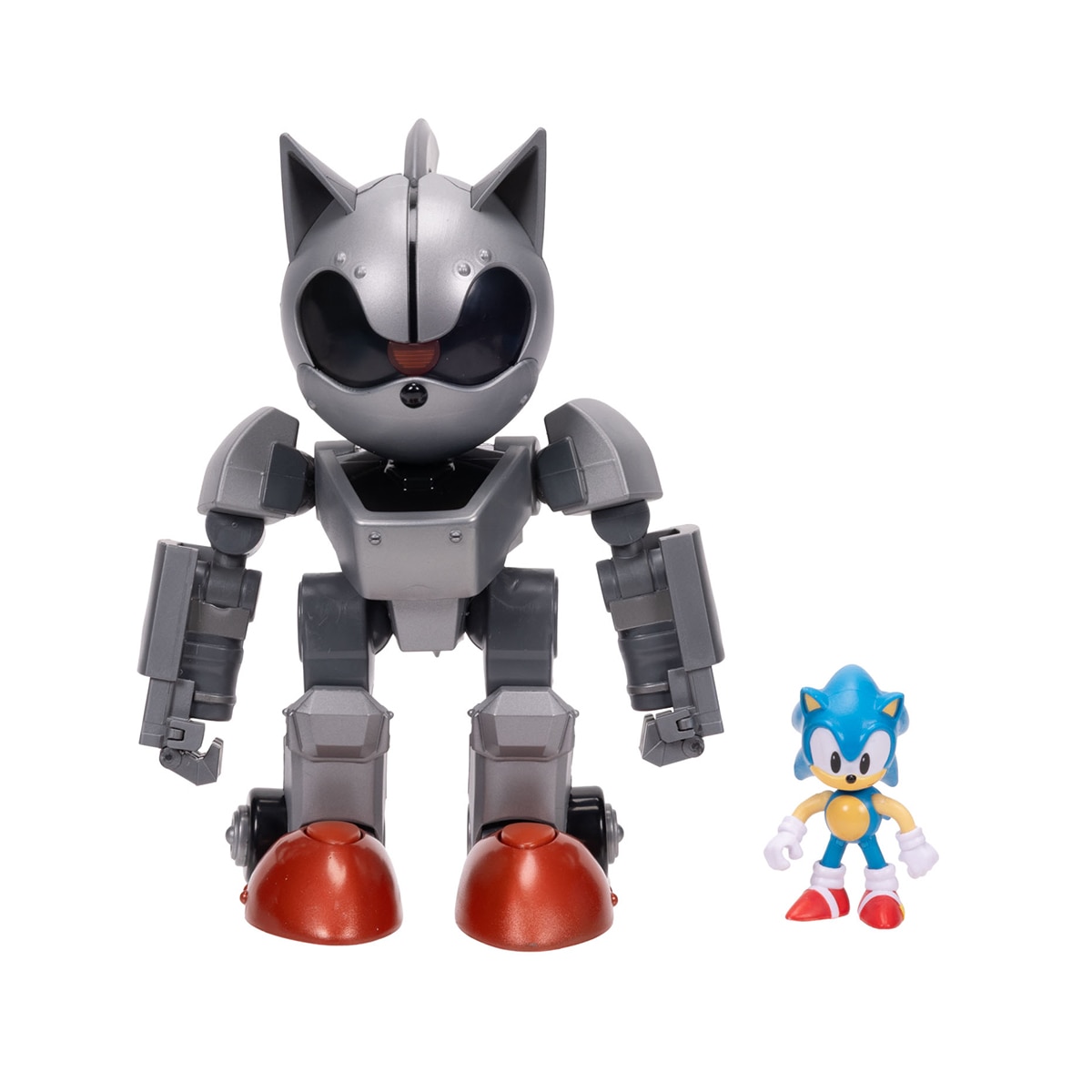 Figura Mecha Sonic 20 cm con luces y mochila propulsora. Incluye figura Sonic 6 cm. Licencia Sonic. Jakks Pacific 4