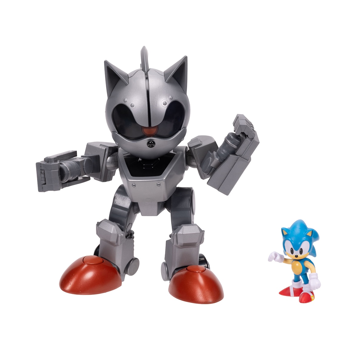 Figura Mecha Sonic 20 cm con luces y mochila propulsora. Incluye figura Sonic 6 cm. Licencia Sonic. Jakks Pacific 7