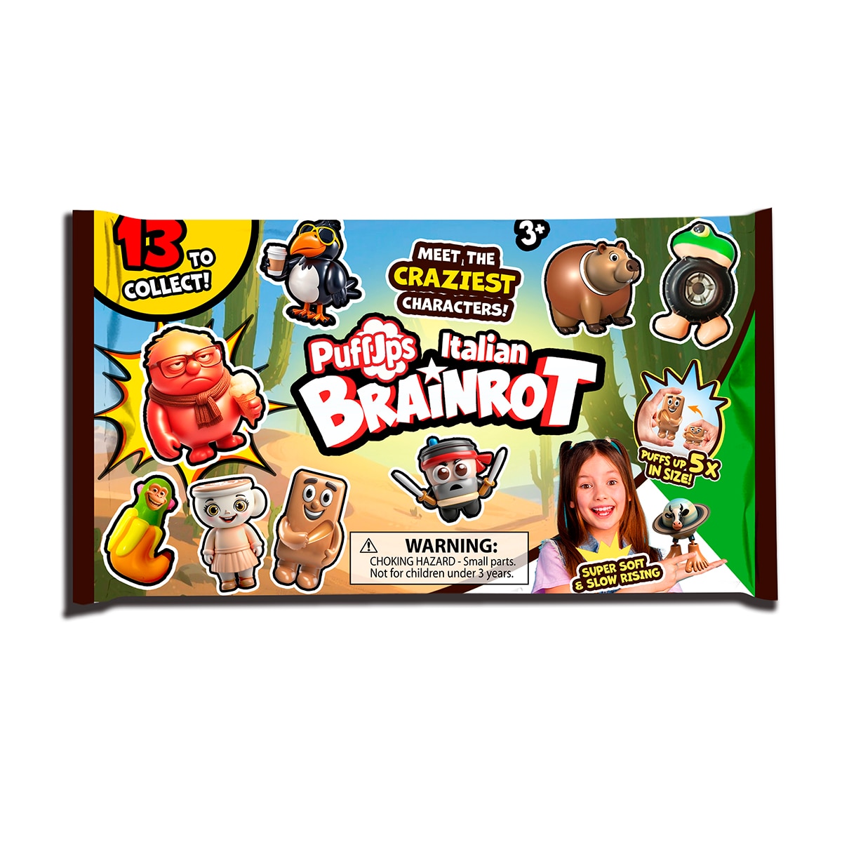 Imagen 0 de Figura Brainrot magic squeeze que duplica su tamaño Bizak modelos surtidos