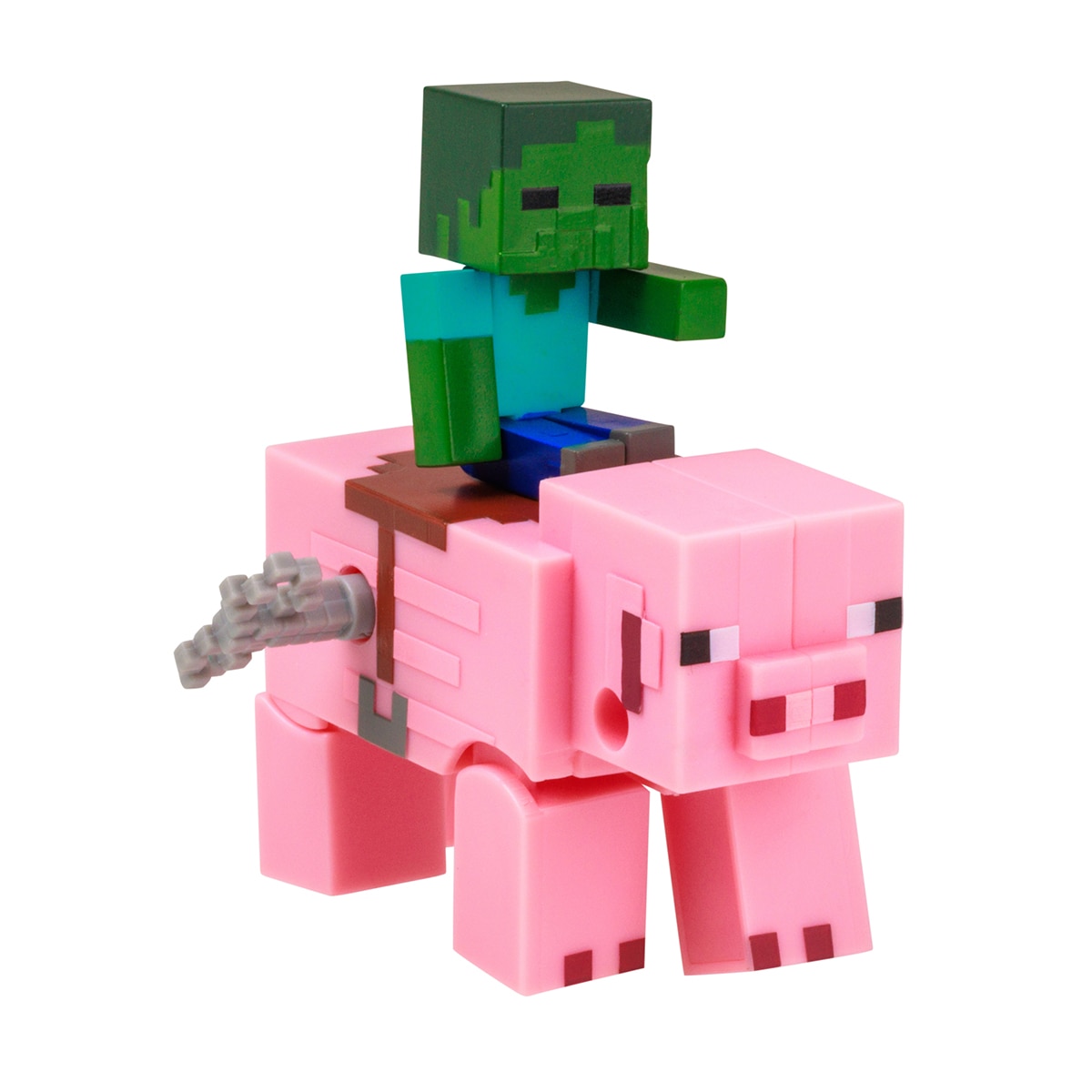 Figura coleccionable figura y animal con movimiento Minecraft Bizak 7