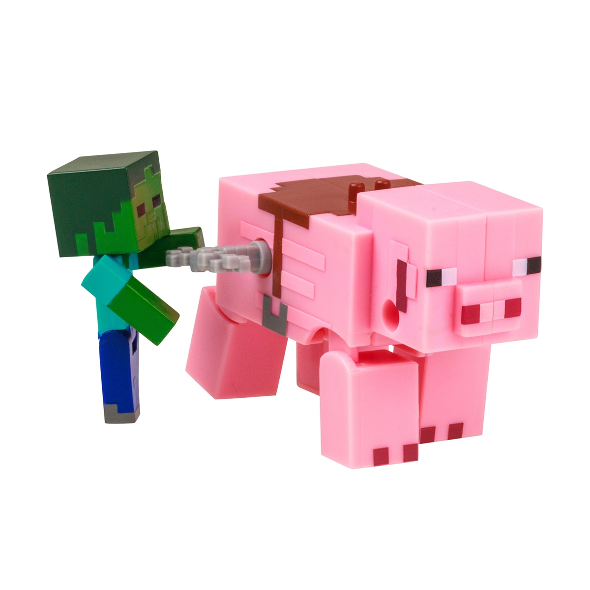 Figura coleccionable figura y animal con movimiento Minecraft Bizak 9
