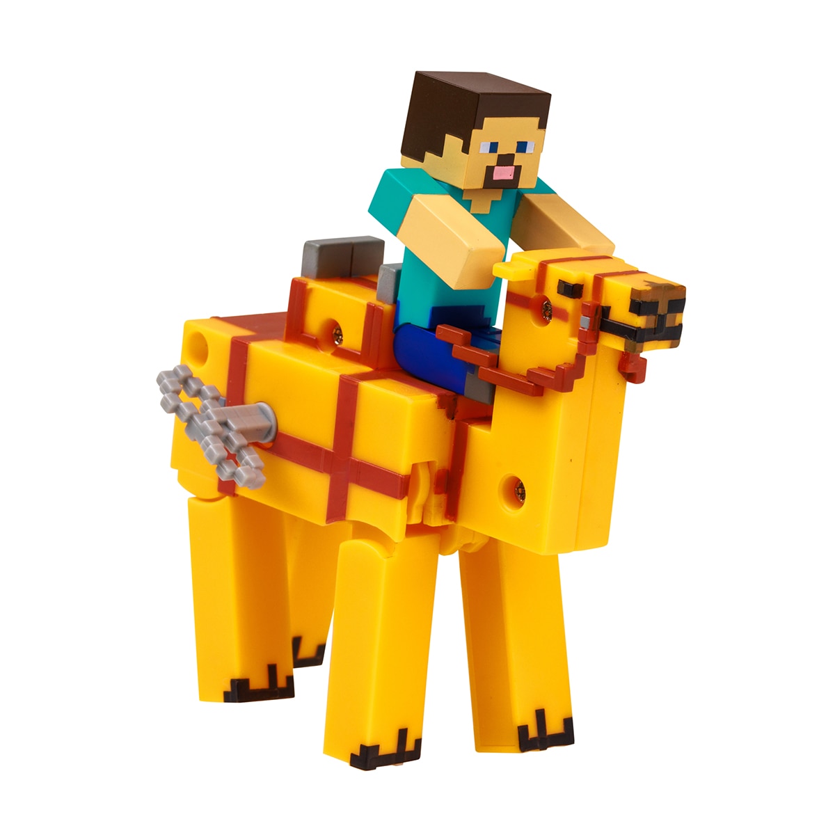 Figura coleccionable figura y animal con movimiento Minecraft Bizak 16