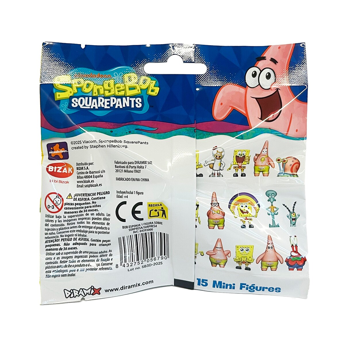 Figuras coleccionables 1 figura sobre sorpresa Bob Esponja Bizak 17