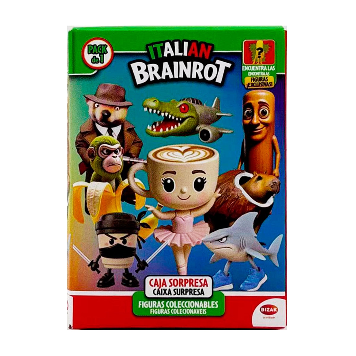 Imagen 0 de Figuras coleccionables Italian Brainrot pack individual figura sorpresa Bizak
