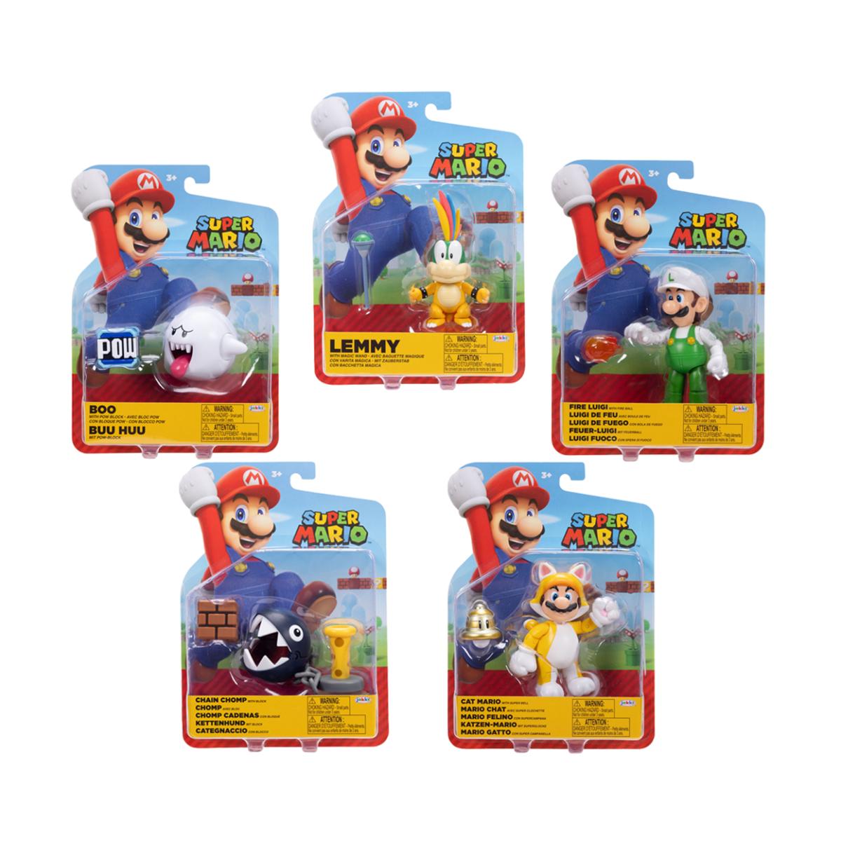 Imagen 0 de Figuras Cat Mario Fire Luigi Chain Chomp Lemmy Koopa Boo y accesorios Super Mario