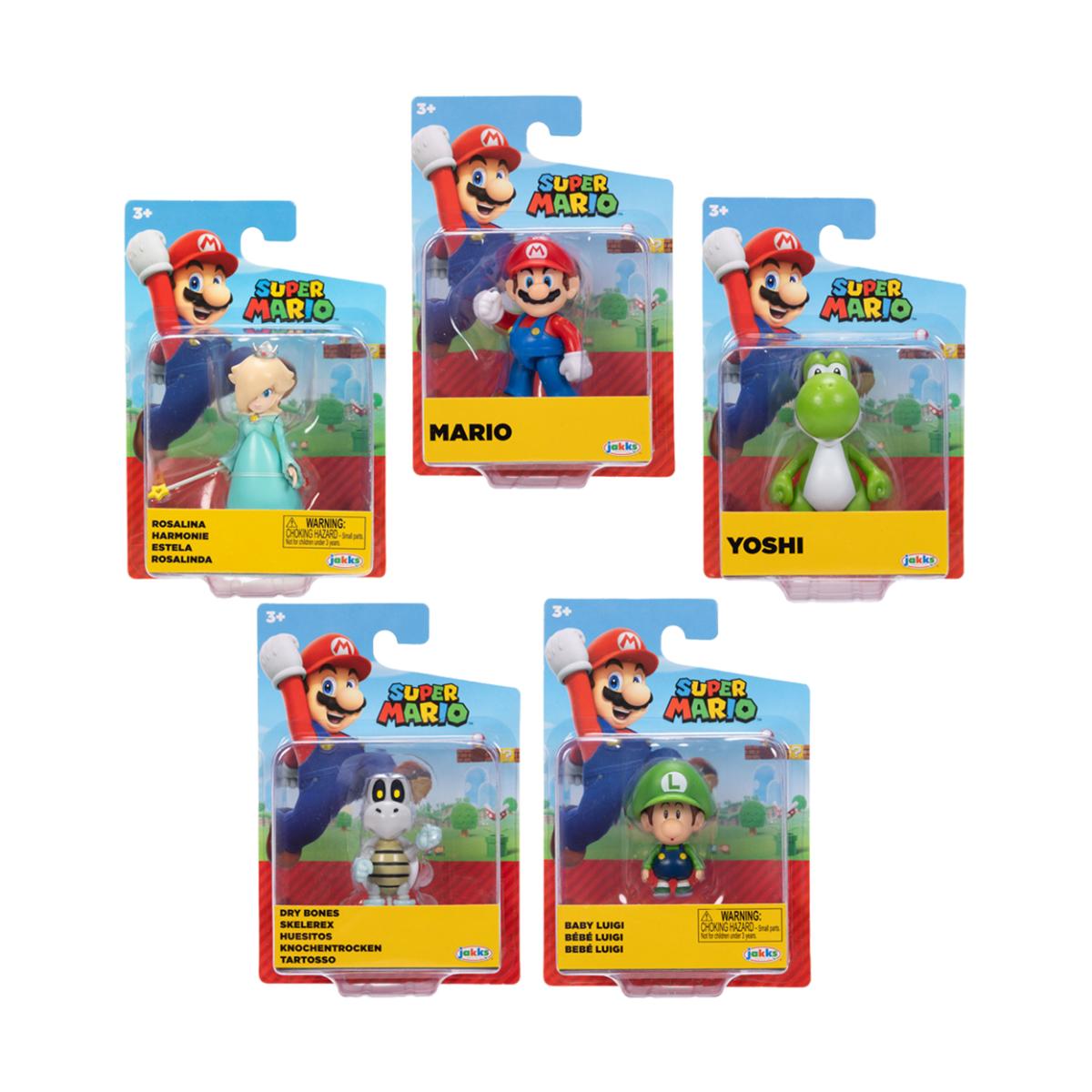 Imagen 0 de Figuras articuladas Mario Baby Luigi Dry Bones Rosalina y Yoshi Super Mario