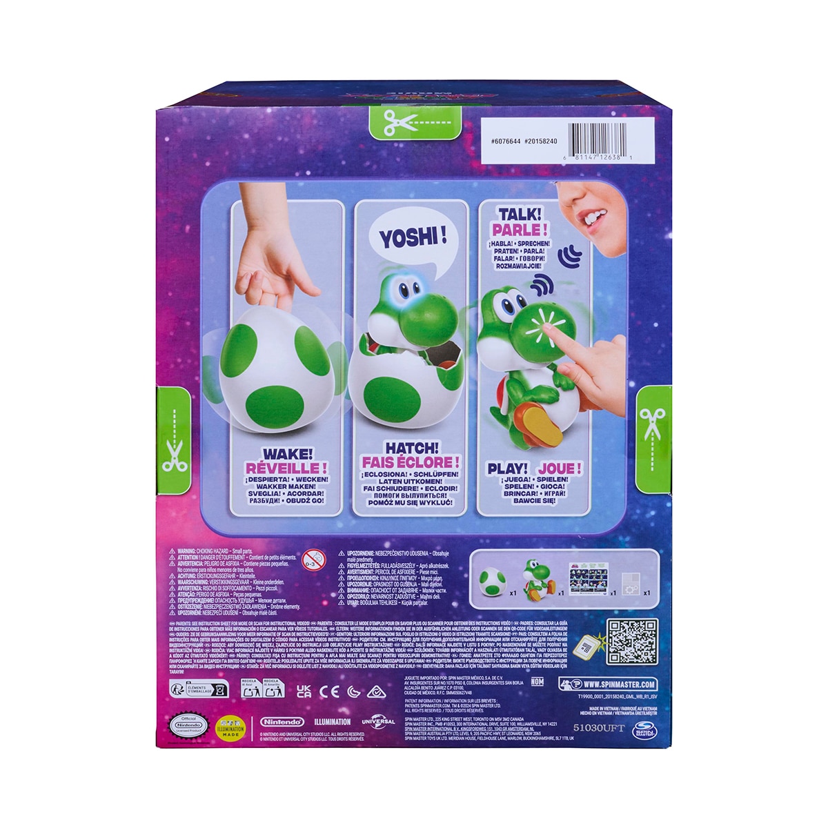 Huevo Yoshi que eclosiona Interactivo Mario Bros Spin Master 4