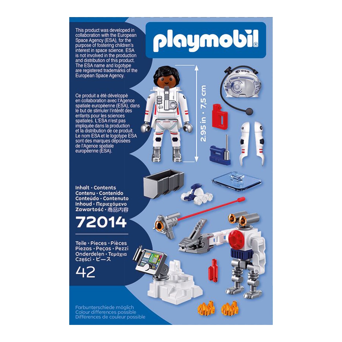 Astronauta de la ESA con robot Playmobil 3
