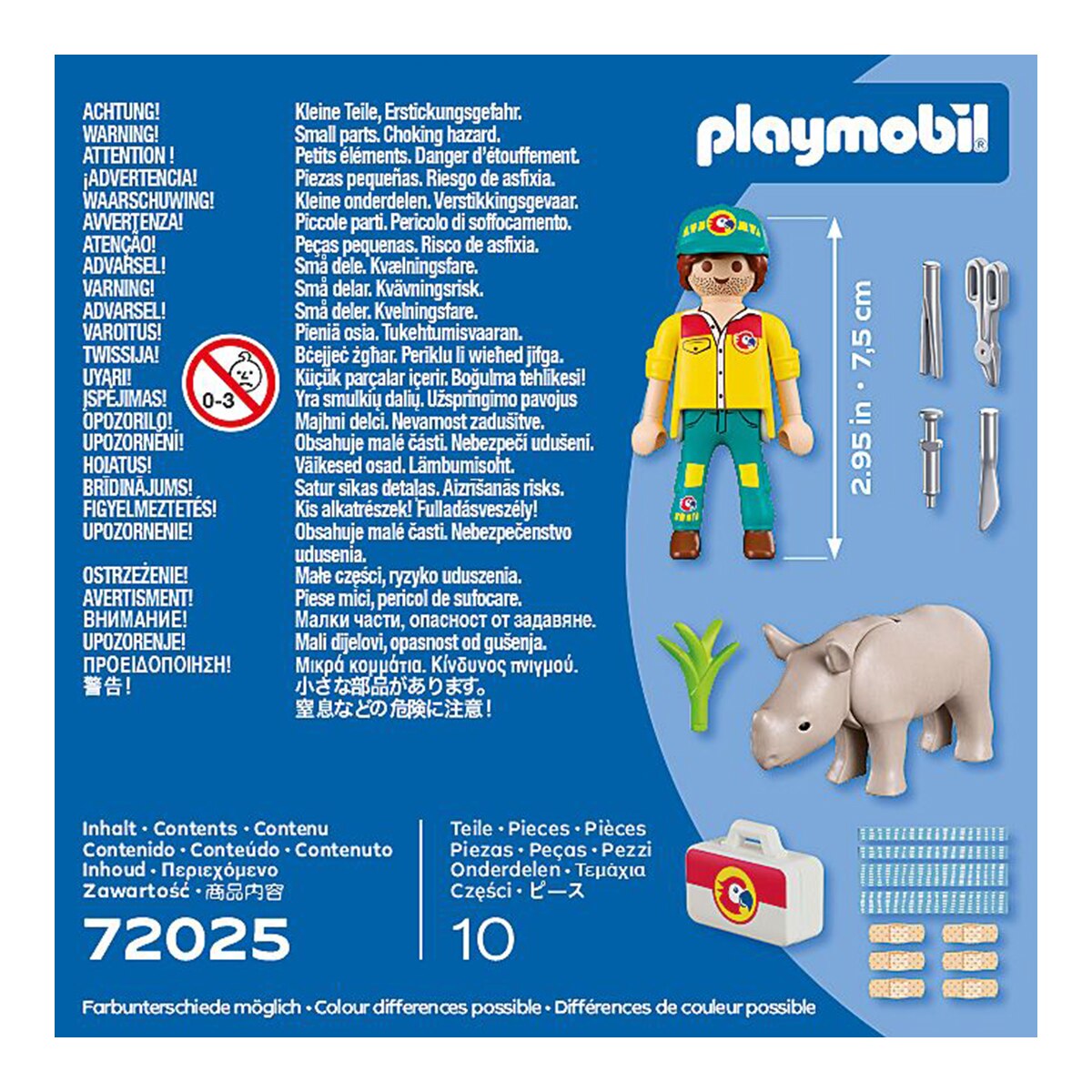 Duo Pack Cuidador con rinoceronte Playmobil 3