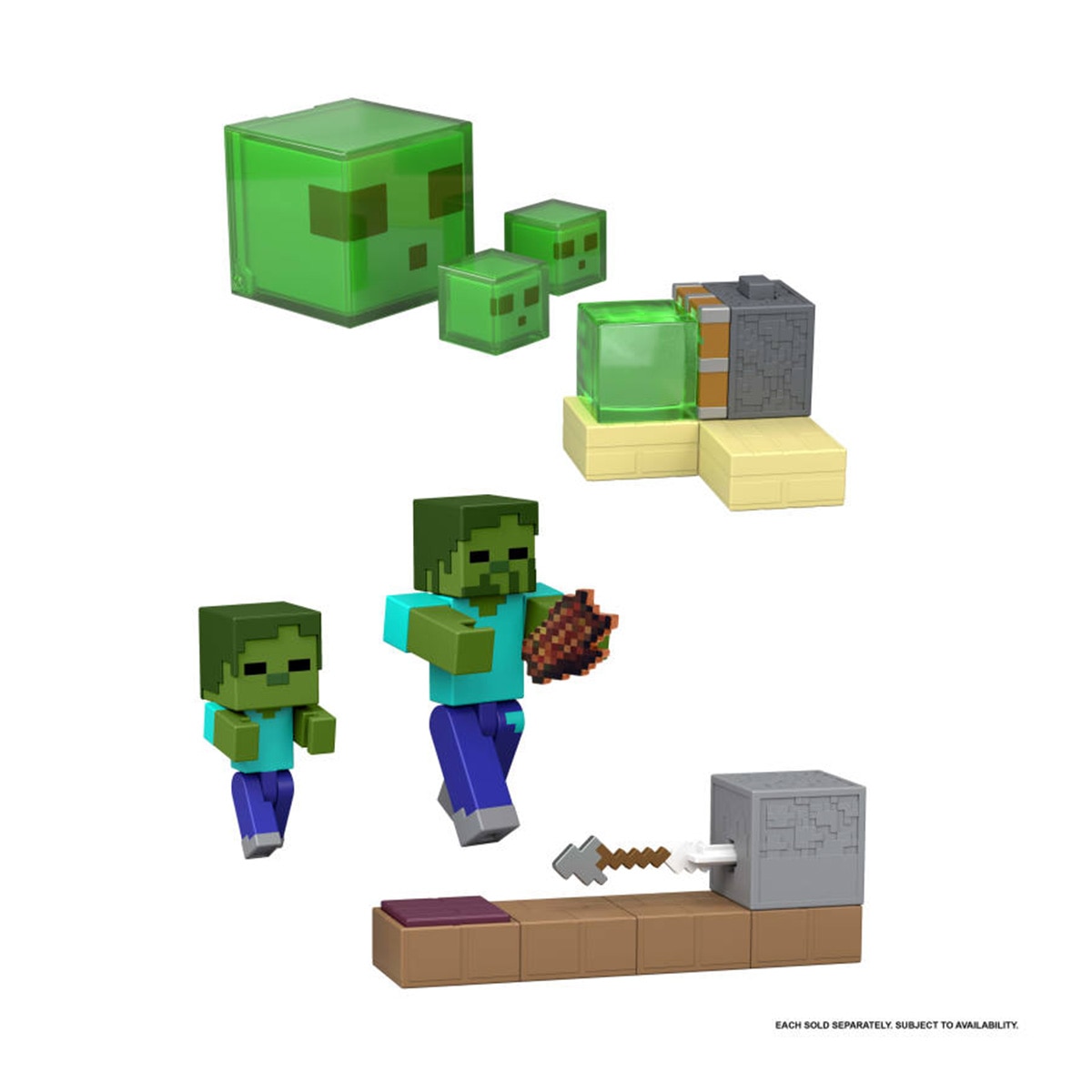 Imagen 0 de Figura con mecanismo cargado Minecraft Mattel modelos surtidos