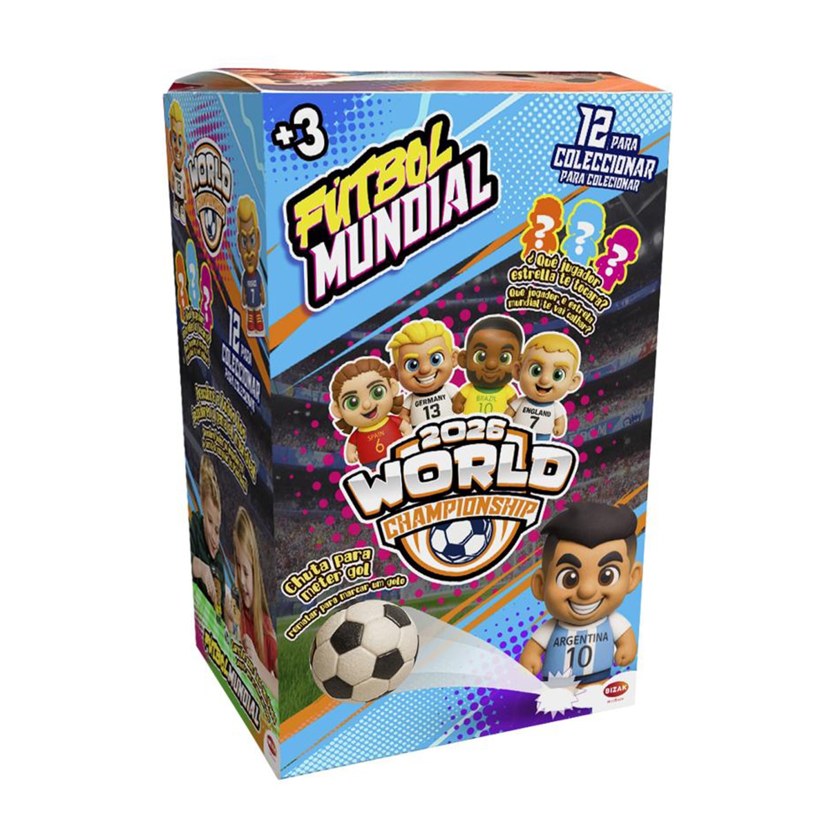 Imagen 0 de Figuras de jugadores de futbol Squishy Selecciones del futbol mundial surtidos Bizak
