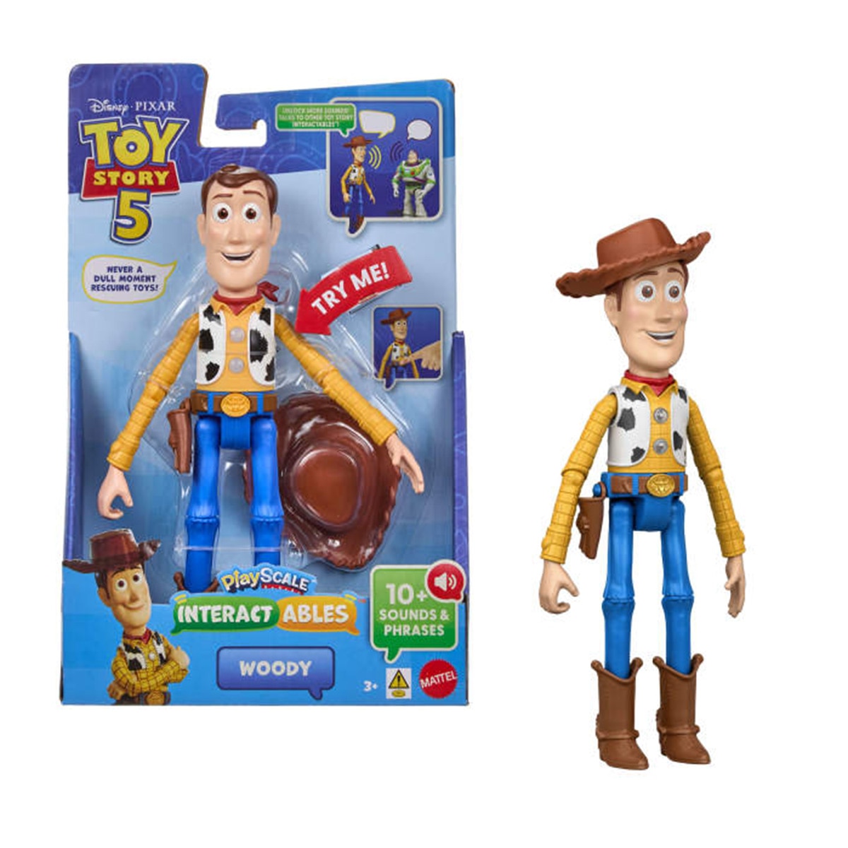 Figura Parlanchina Woody repite frases de la pelicula Toy Story 5 Mattel 1