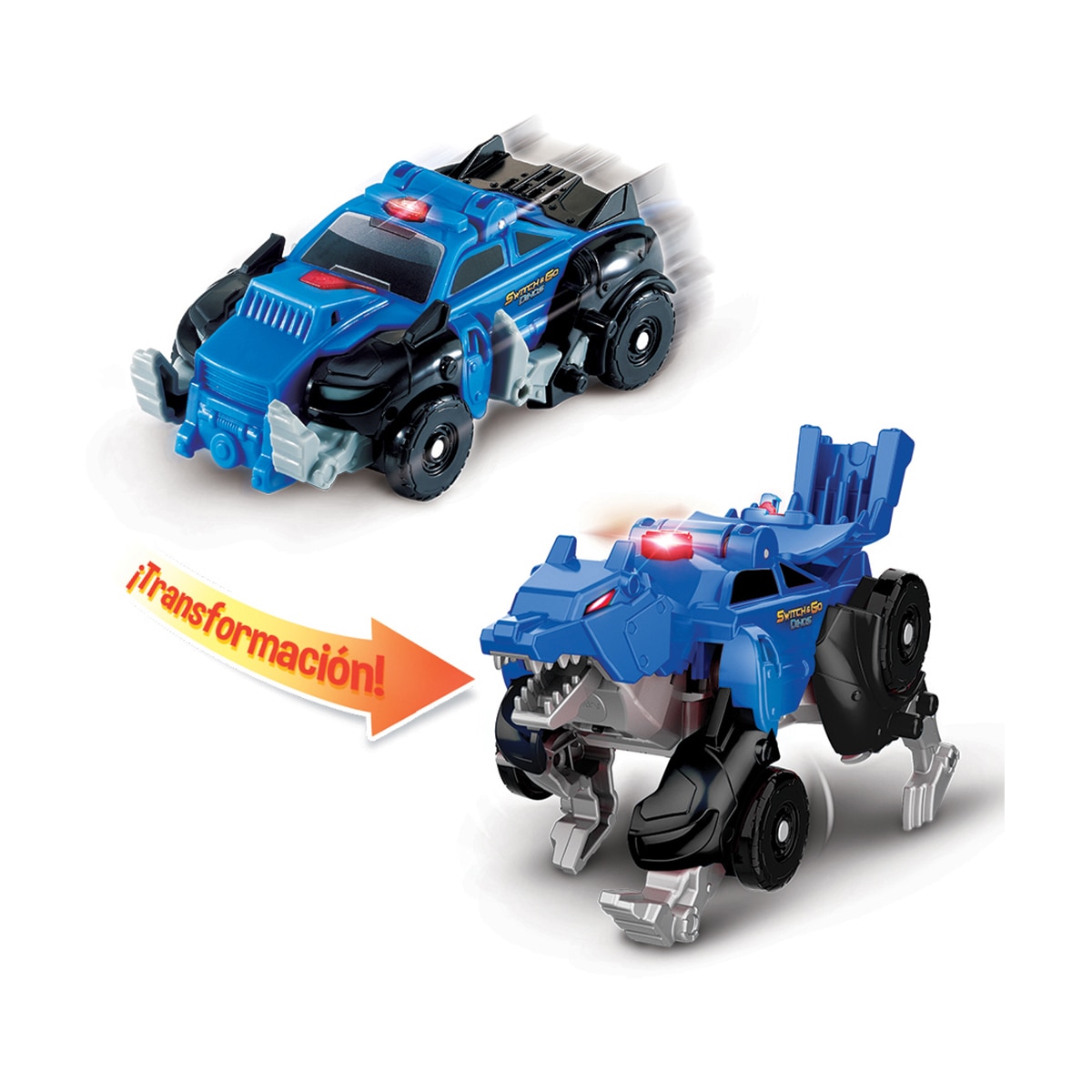 Imagen 0 de Figura Dinosaurio  coche patrulla Switch&Go Dinos OneClick Sabueso el lobo