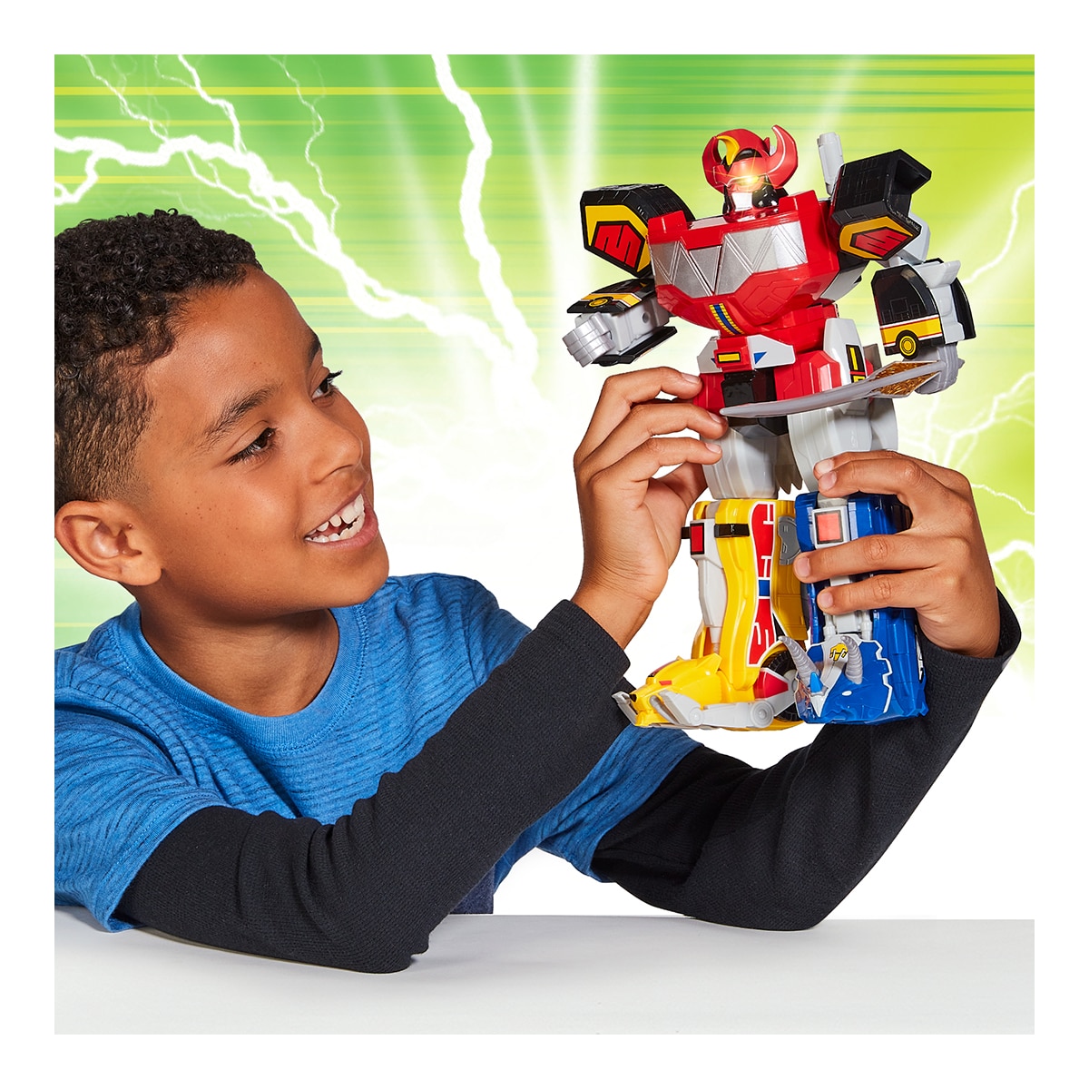 Vehículo Power Rangers Ultimate Megazord Electrónico con luces y sonidos Bizak 4