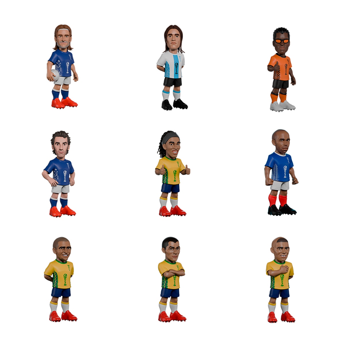 Figura Minix 12 cm Jugadores del mundial de leyendas internacional Bandai modelos surtidos 2