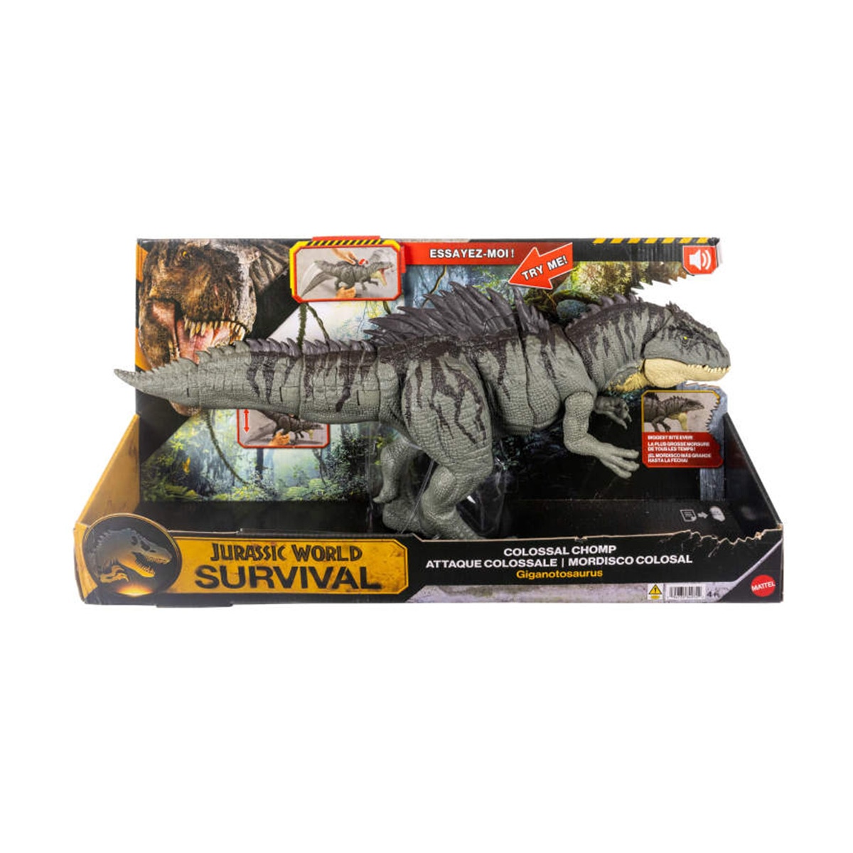 Figura Dinosaurio Mordisco Colosal Giganotosaurus Jurassic World Mattel 6